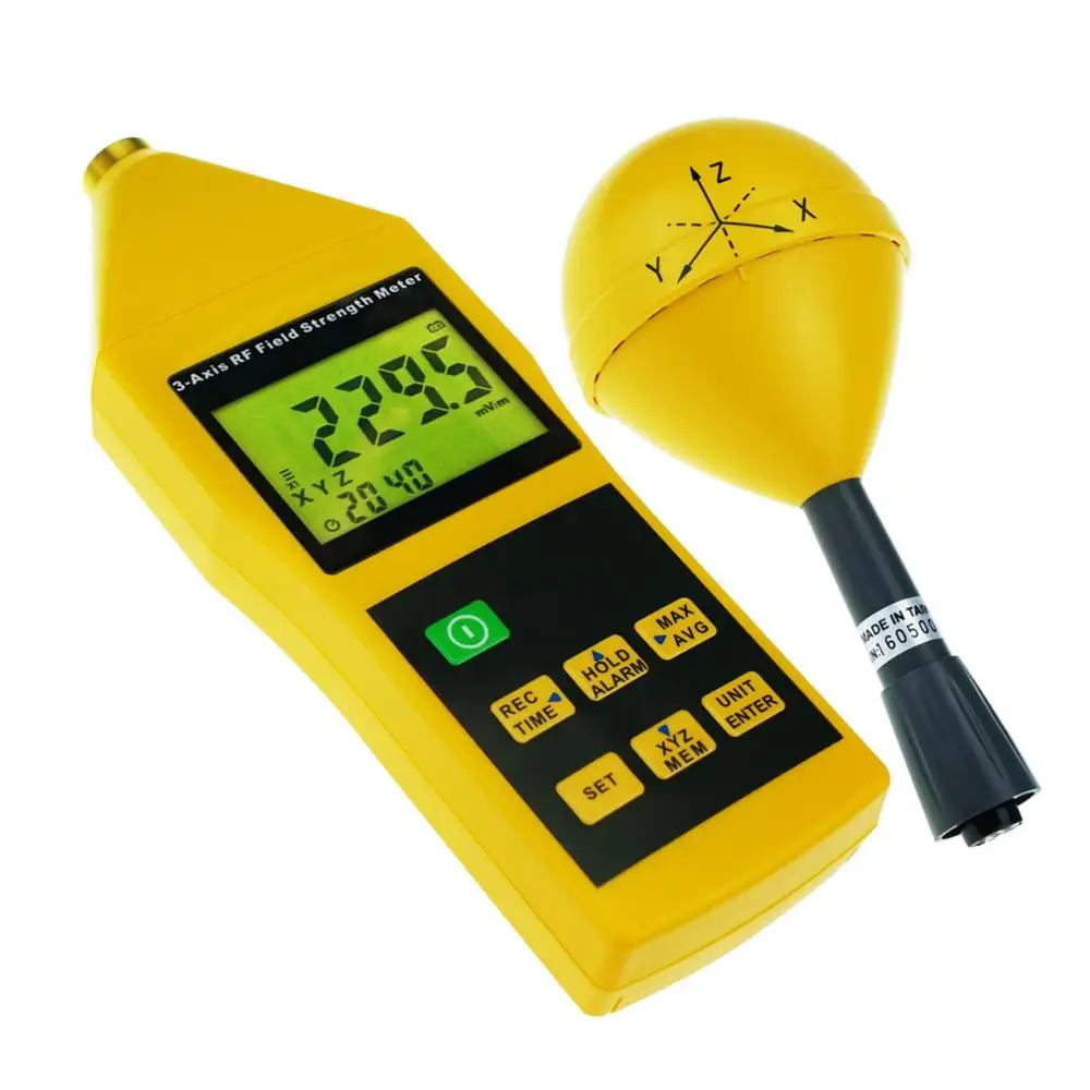 

3-Axis RF Meter Electromagnetic Radiation Tester Detector 10MHz to 8GHz w/ Alarm and Tripod Mounting (OEM Packaging Available)