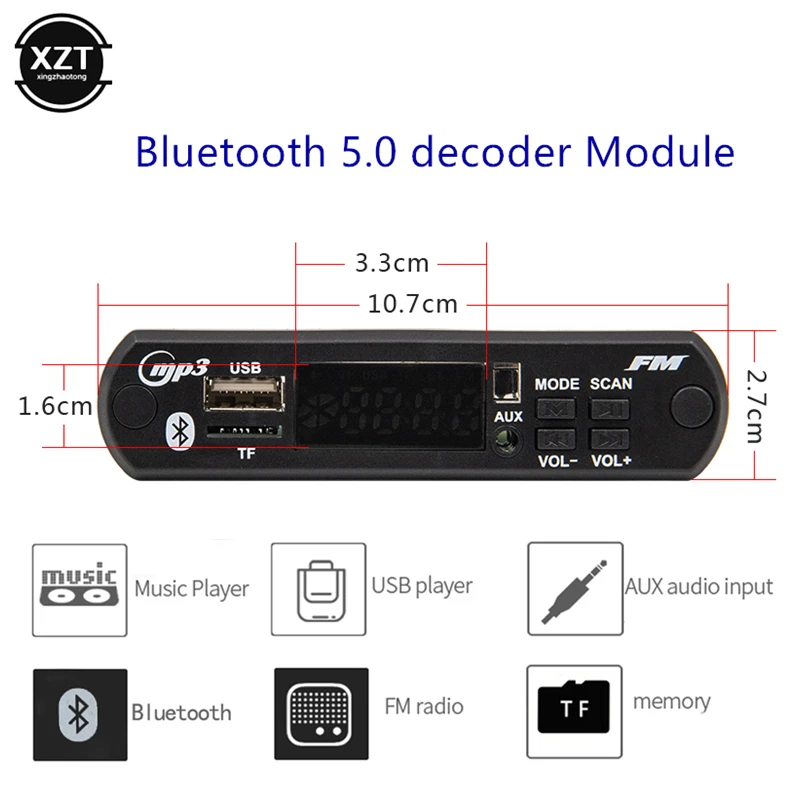 Мини беспроводной Bluetooth 5 0 MP3 без потерь WMA USB TF аудио линия в модуле автомобильные