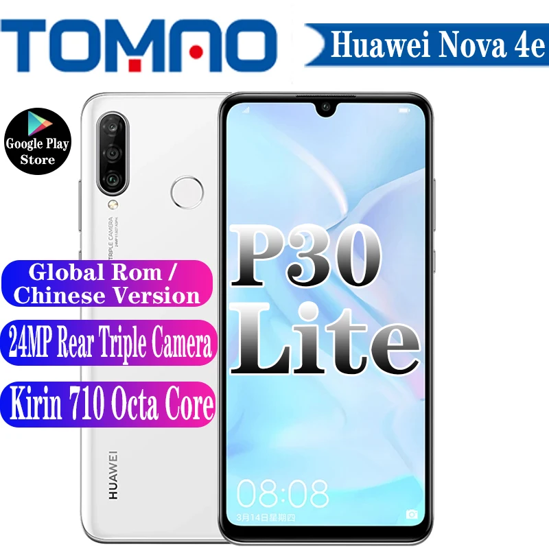 Официальный смартфон Huawei P30 Lite Nova 4e с глобальной прошивкой HiSilicon Kirin 710 6 15 дюйма