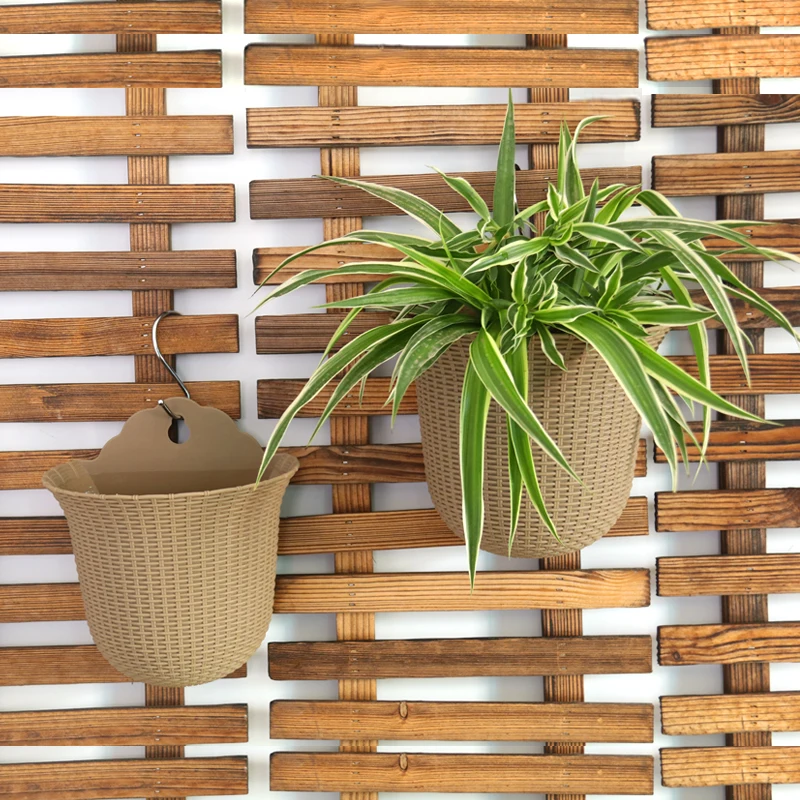 Пластиковая настенная горшочка зеленая трава домашний специальный зазор