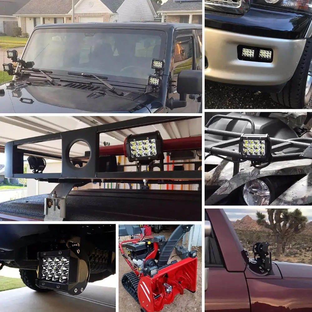 Светодиодный рабочий светильник стробоскоп желтого и белого цветов 3 дюйма 4 36 Вт