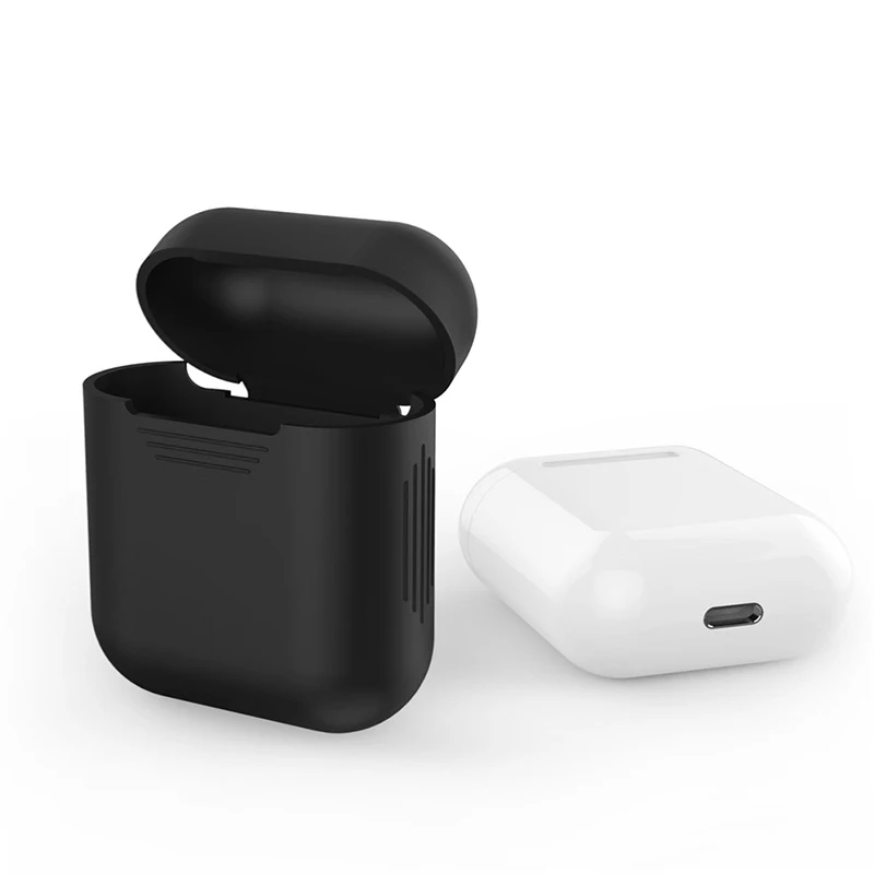 Мягкие силиконовые чехлы для Apple Airpods 1/2 защитный чехол беспроводных Bluetooth
