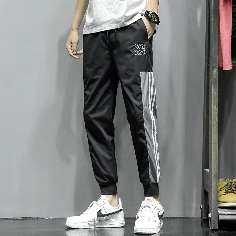 

Men Pure Cotton Sport Running Embroidery Sweatpants Sweatpants Full Length Trousers Soft and Breathable Joggers Size M to 4XL