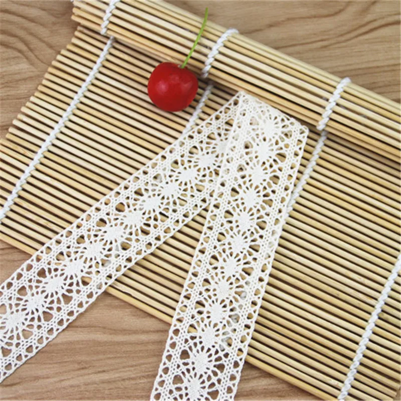 35 мм хлопковая кружевная отделка ткань цвета слоновой кости аксессуары для шитья