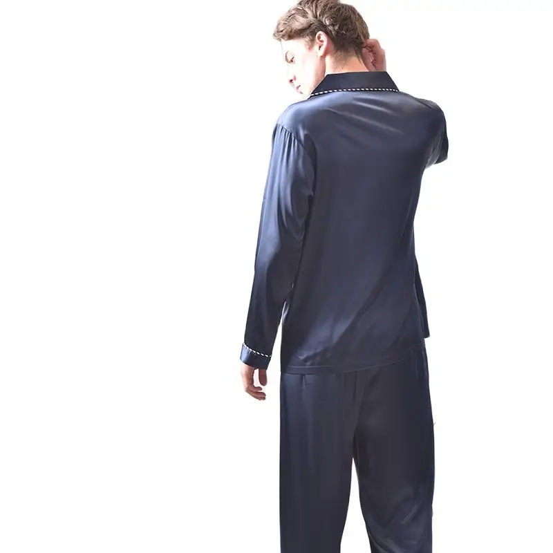 Пижама из искусственного шелка весна-осень новинка шелковая одежда для сна