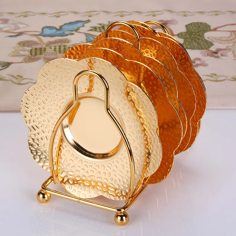 

Coasters new creative coffee coasters coasters gifts custom wrought iron ornaments explosions insulation mats teacup mats