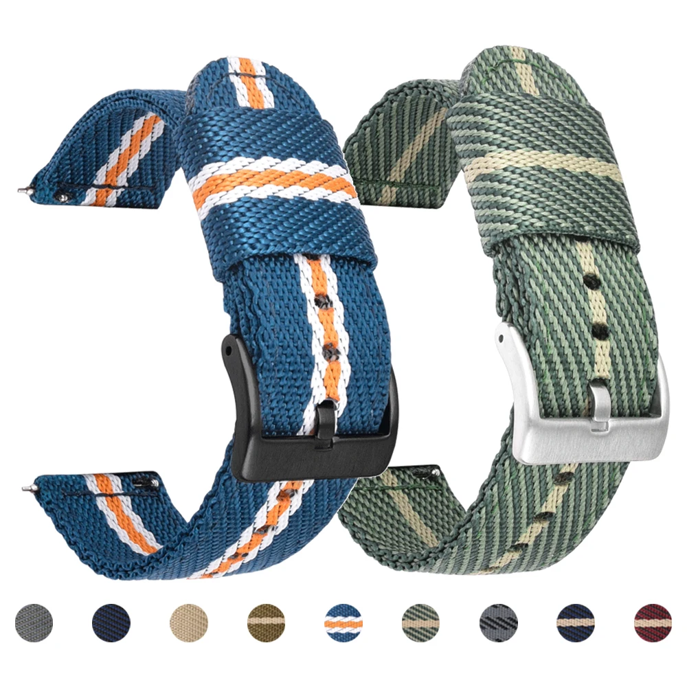 

Быстросъемный тканый нейлоновый ремешок для часов HUAWEI WATCH 3 Pro, сменный Браслет для часов HUAWEI GT 2 46 мм, 42 мм