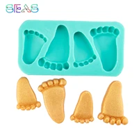 cute baby feet and shoes silicone fondant cake mold kitchen baking mold cake decorating moulds modeling tools