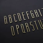 Буквы от A до Z #, золотые латунные буквы, декоративные настенные буквы, символы, персонализирующие двери дома, адресные знаки