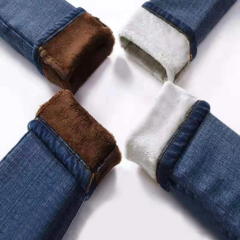 Женские джинсы с высокой талией и вельветовые 2019 новые тонкие толстые теплые