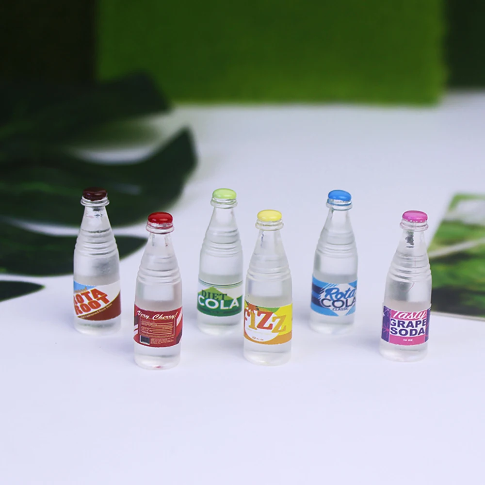 

6Pcs RC Car Accessories Decoration Mini Resin Soda Bottle for 1/10 RC Rock Crawler Axial SCX10 TAMIYA C01 RC4WD D90 TF2 TRX4