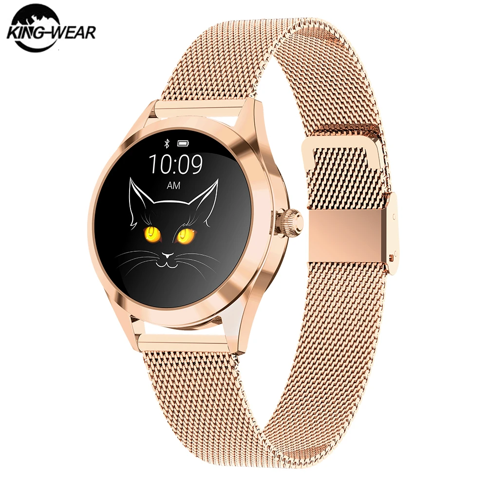 KingWear KW10 Смарт часы для женщин IP68 Водонепроницаемый мониторинг сердечного ритма