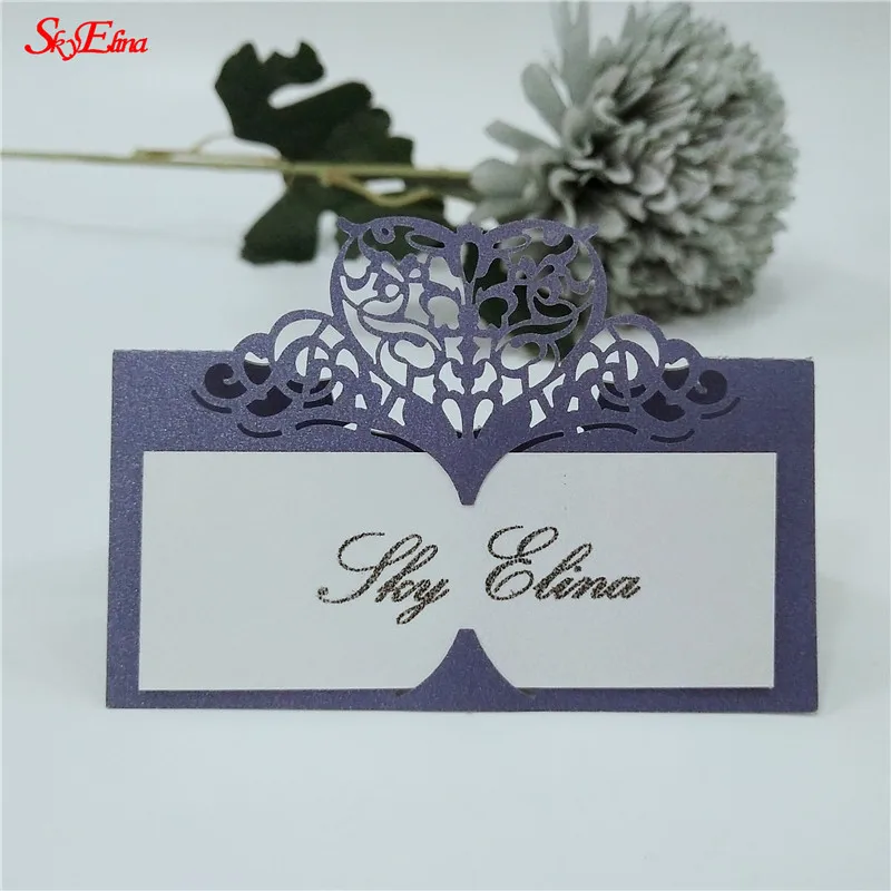 Лазерная резка сиденья карты 100/50/10 шт. винтажные таблицы номер Имя Место