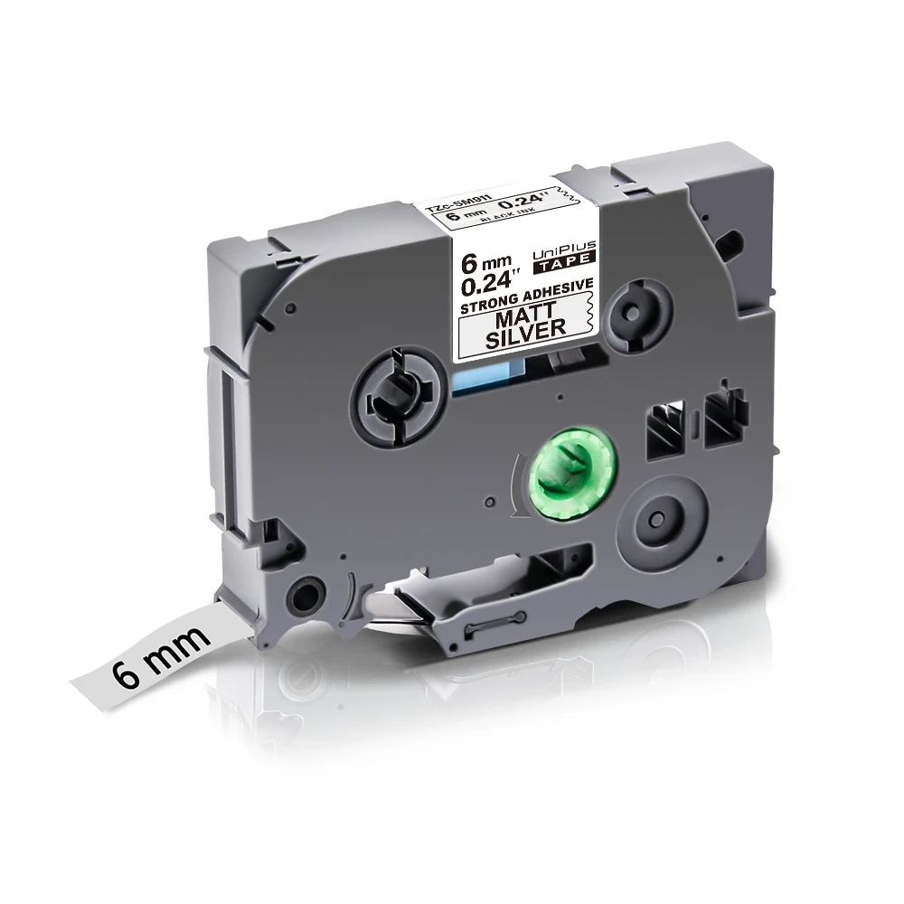 UniPlus 6PK 6 мм tze лента SM911 совместимая с этикетками прочная клейкая черная на матовом