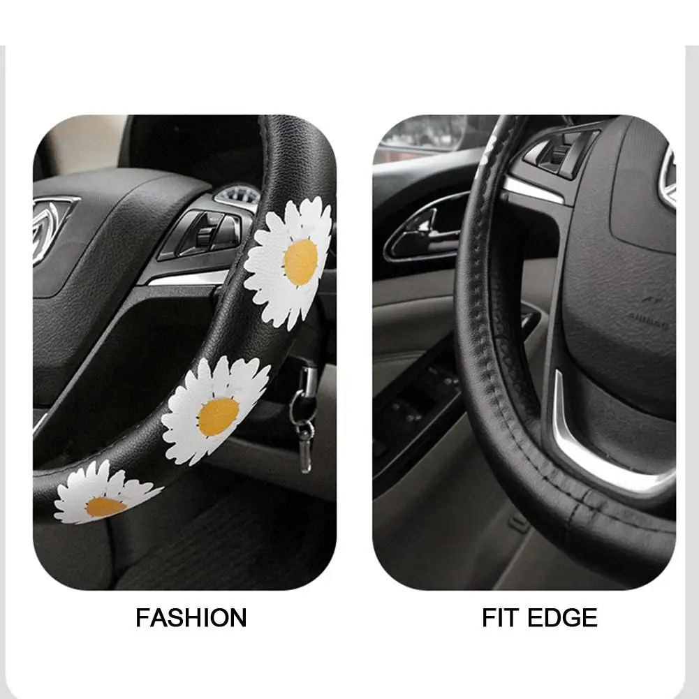 Чехол для руля с принтом универсальный чехол из искусственной кожи нескользящий