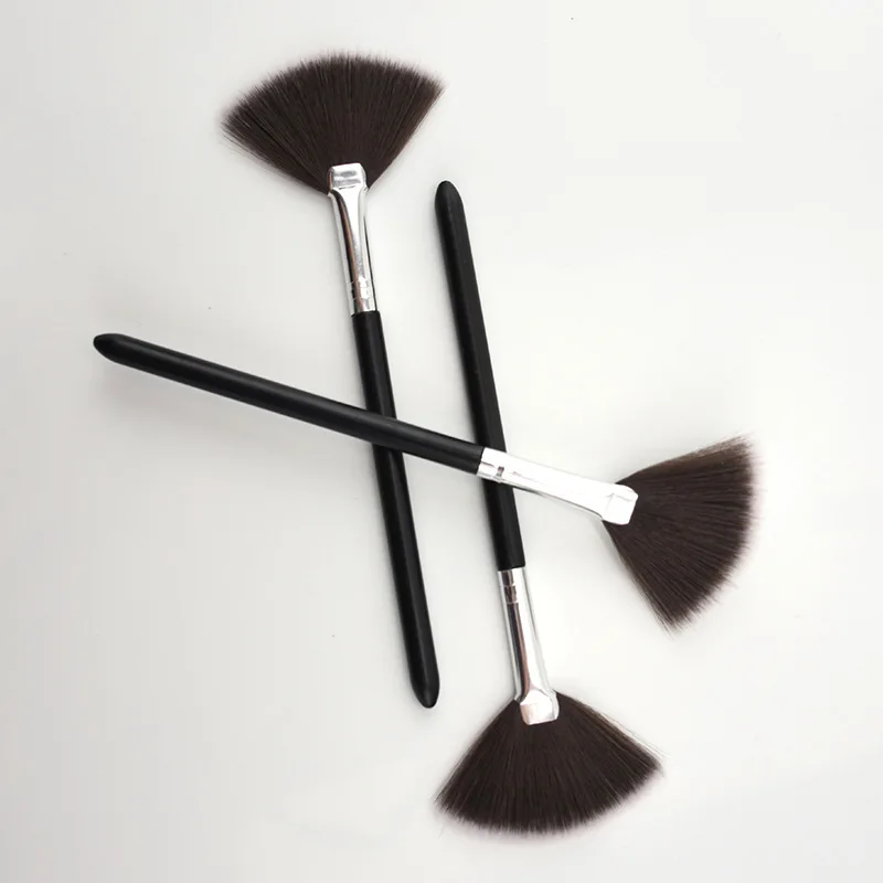Кисти для макияжа веерообразная кисть женские черные кисти основа