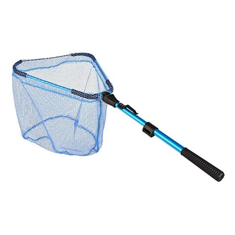 

Складная рыболовная сеть, складная рыболовная сеть с ручкой из алюминиевого сплава, двухсекционная усадочная ручная сеть