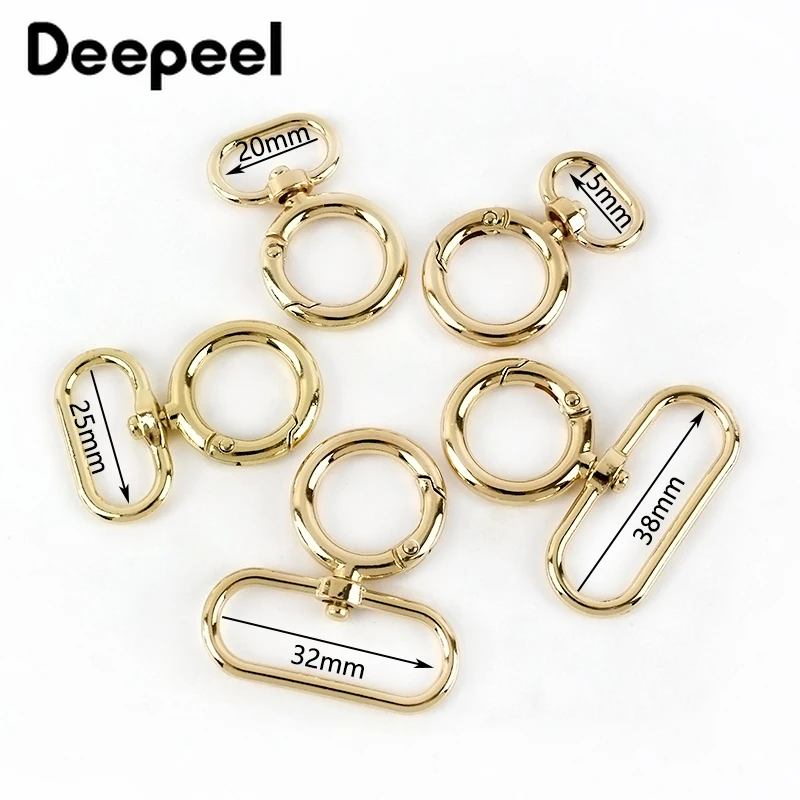 4/10 шт. Deepeel 15-38 мм металлическое кольцо Пряжка для сумки ремешок защелка крючок