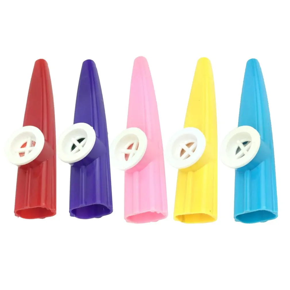 

2021 New Child Eduaction 5pcs Mixed Color Orff Plastic Kazoo Harmonica Mouth Flute Kids Party Gift Toy Chirstmas Gifts For Child