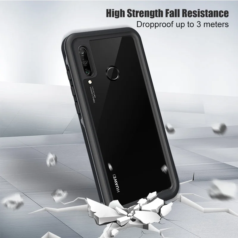 shockproof waterproof case for huawei p20 pro lite mate 20 pro 360 silicone case for p30 pro p30 lite mate 30 pro diving coque free global shipping