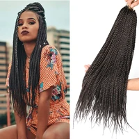 mtmei ombre crochet hair box braids synthetic 18 inch black brown bug braiding hair 22strands crochet hair for african braids