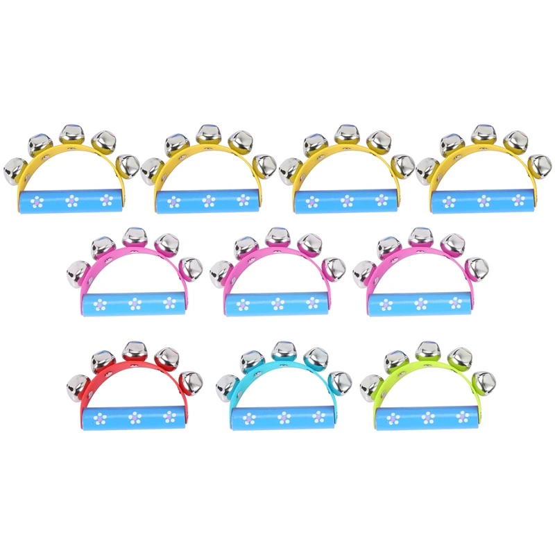 

10 шт., яркие колокольчики на деревянной ручке