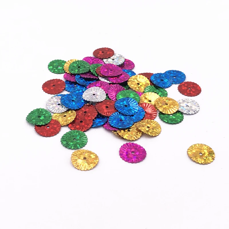 

100p 10mm Chrysanthemum Sequins Mixed Color Paillettes Sewing Wedding Craft DIY Women Garment Lentejuelas Accessories