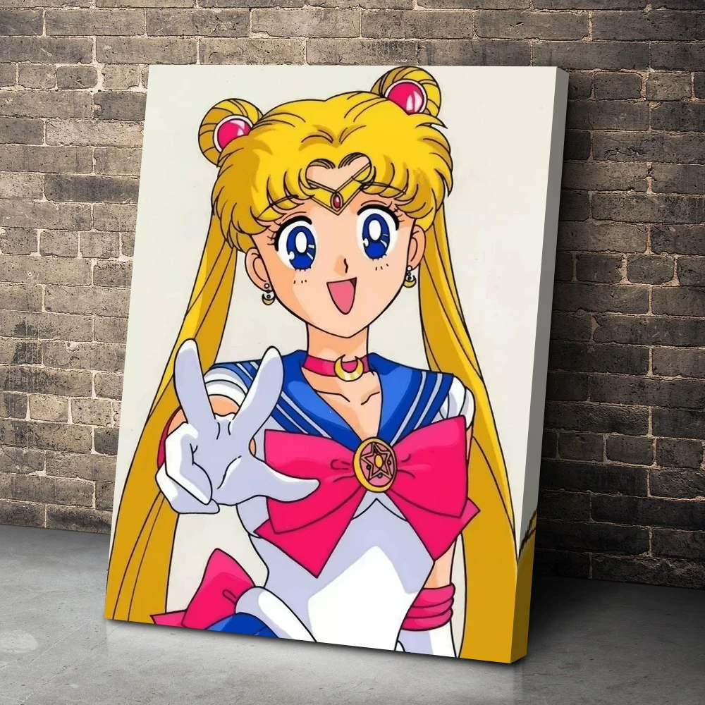 

Nordic Canvas Painting Sailor Moon Anime Aesthetics HD Printed Pictures Wall Art Poster Living Room For Modular Home Decor Frame