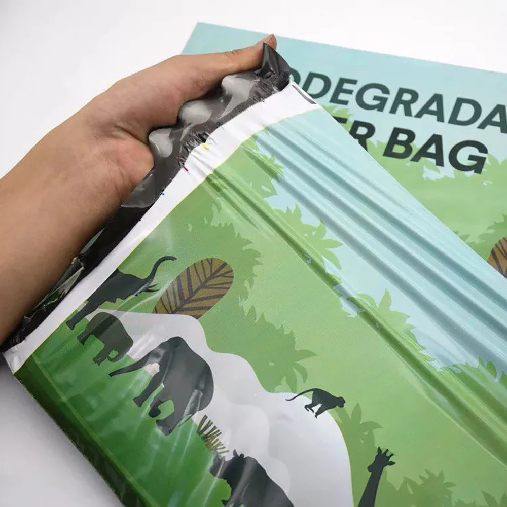 

50PCS Reusable D2W Biodegradable Plastic Bags Green Blue Express Bag Poly Mailer