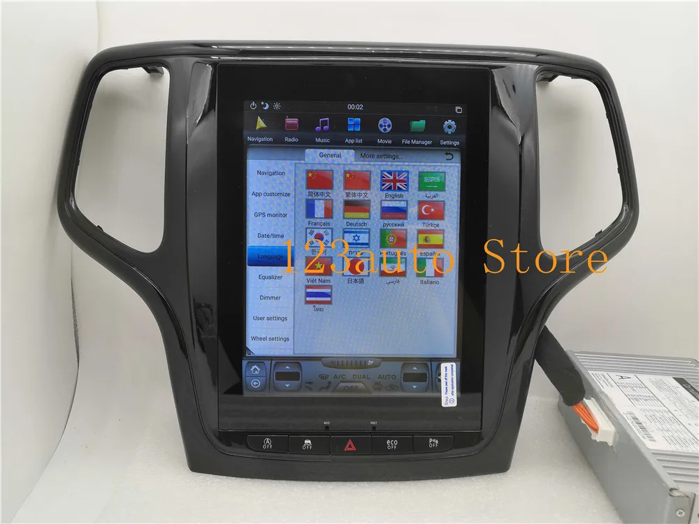 10,4 ''Tesla стиль Android 8,1 автомобильный dvd-плеер gps навигация для JEEP Grand Cherokee 2012- стерео радио CARPLAY ips PX6 HDMI