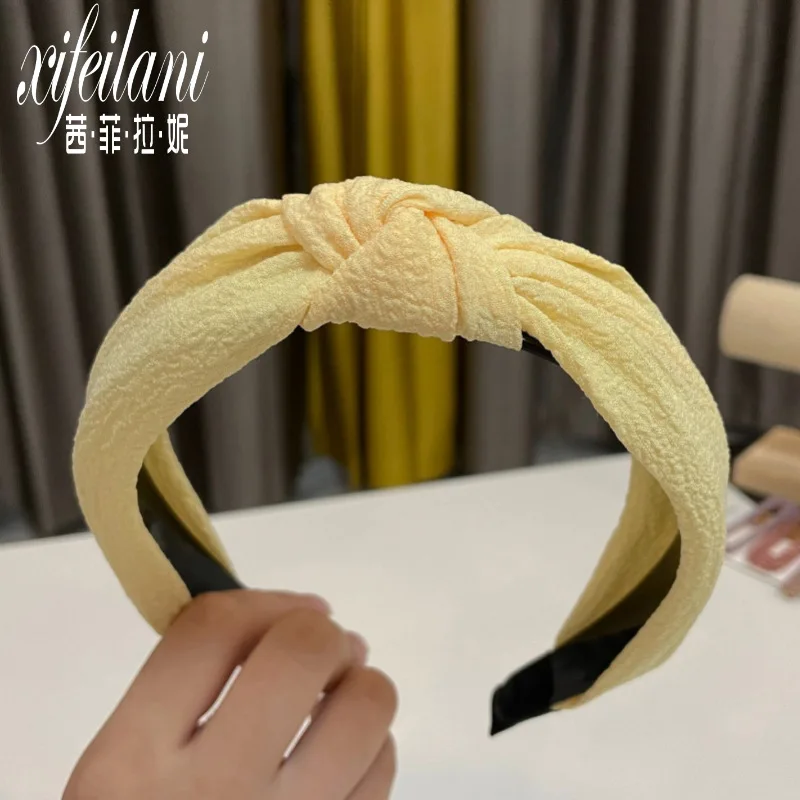 Ободок для волос женский летний тонкий однотонный