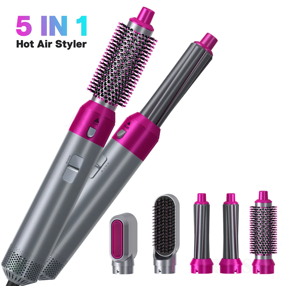 

5 in 1 Electric Hair Dryer Brush Blow Dryer Hair Blower Brush Hot Air Styler Comb Hairdryer Hair Straightening Comb Curler Brush