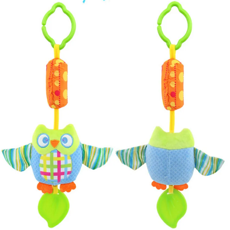 

1 PCS TOP Sale Infant Musical Soft Plush Animal Baby Rattles Hanging Bed Stroller Teether Rattle Mobiles Classic Baby Toys