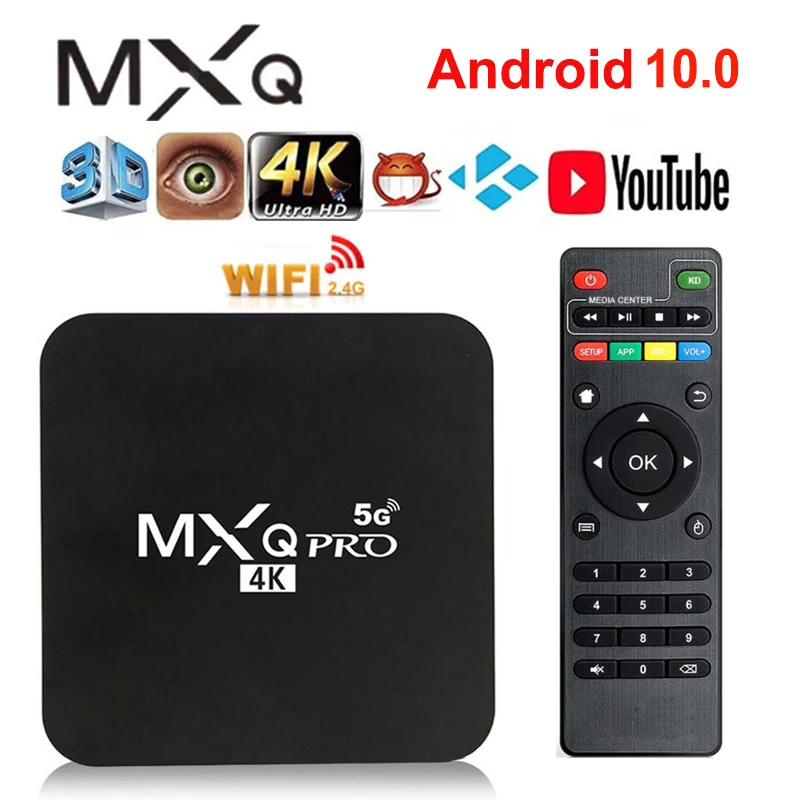 Для MXQ PRO 5G Смарт ТВ коробка Android 9 0 4K 2 4G & Wi Fi Amlogic S905W Гб оперативной памяти 16