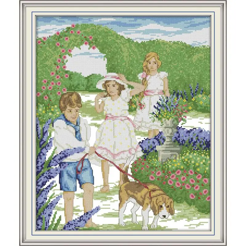 Набор для вышивания крестиком Joy Sunday Portrait 11CT 14CT вышивка DMS Печатный узор сделай