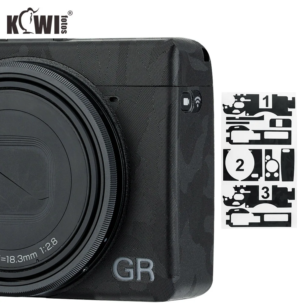 Анти-Царапины Камера тела крышка Стикеры протектор для Ricoh GR III GRIII GR3 гр Mark III анти-скольжение кожи 3M Материал тень черный