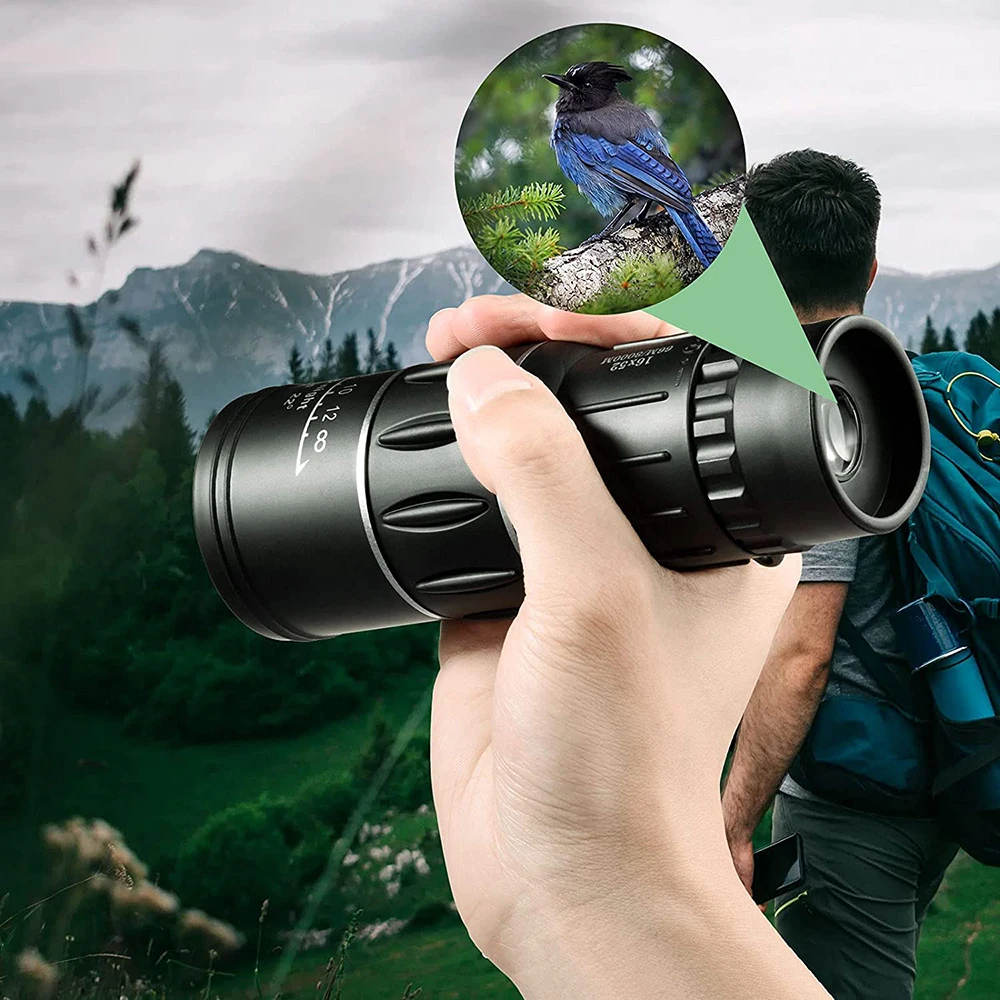 Монокулярный бинокль 16х52 портативный высокого качества дальность 66/8000 м