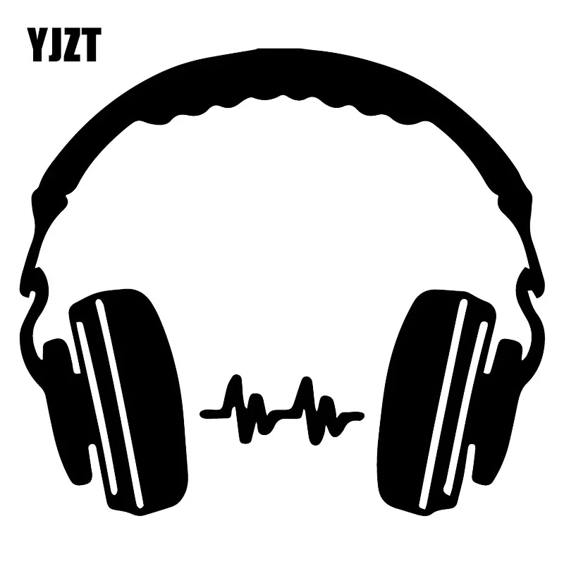 YJZT 17X15 1 см Dj наушники музыка бампер хвост наклейка украшение для