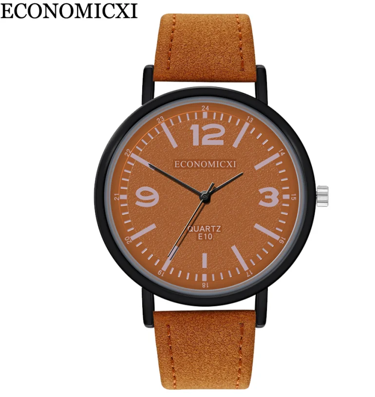 Relojes Para Mujer женские часы брендовые кварцевые женские часы Топ Роскошные наручные часы красный кожаный ремешок женские часы модное платье - Цвет: coffee
