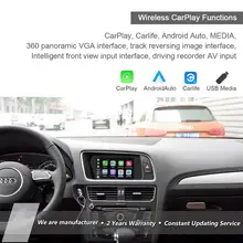 Беспроводная автомодернизация CarPlay Android для Audi A4 Q5 A6 MMI2G MMI3G зеркальное отображение Airplay задняя камера 360 камера Siri Google