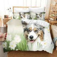 australian shepherd bedding set dog duvet cover sets comforter bed linen twin queen king single size dropshipping gift