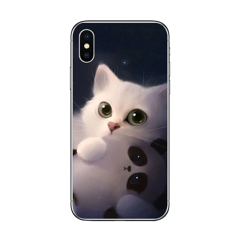 Чехол для телефона ciciber с милыми котами Apple iPhone 11 Pro Max X XR XS MAX 7 8 6 6s Plus 5 SE мягкие
