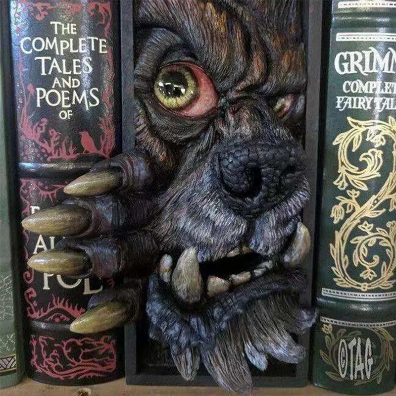 Монстра Франкенштейна книгодержатель фигурки Череп Дьявол статуя Скульптура