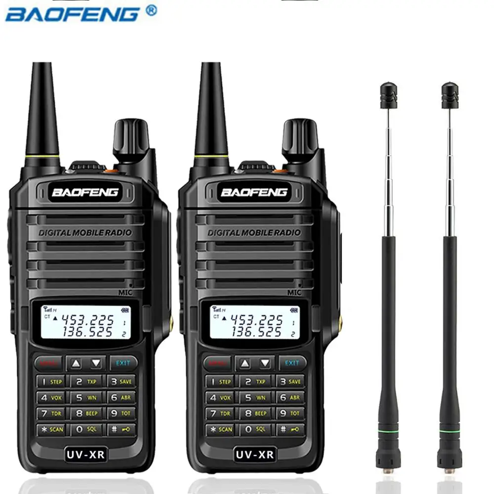 add 775 antenna 2 шт. Baofeng UV-XR 10 Вт Высокая мощность IP67 Водонепроницаемый двухстороннее радио Двухдиапазонная портативная рация для охоты, пешего туризма, дождя - Цвет: add 775 antenna