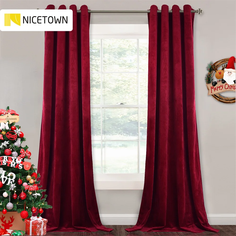 

NICETOWN 1 Piece Super Soft Luxury Velvet Warm Blackout Energy Grommet Eyelet Curtain Drapery for Decor Home Theater Living Room