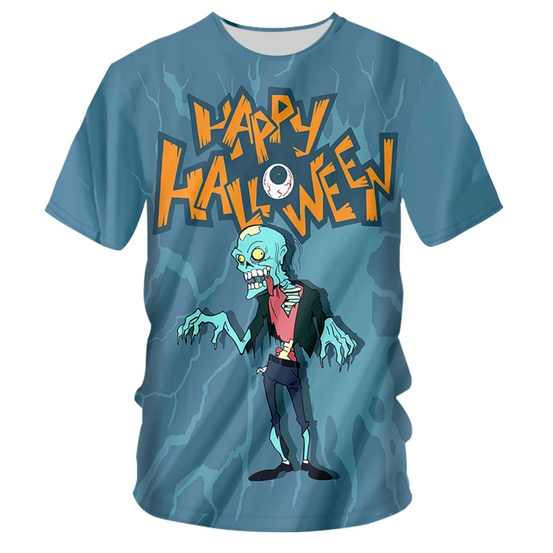 CJLM Мода Хэллоуин новый человек зомби летняя уличная футболка одежда Лидер продаж
