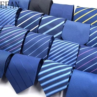 classic blue black red necktie men business formal wedding tie 8cm stripe plaid neck ties fashion shirt dress accessories