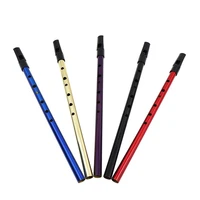 brass irish whistle flute d key ireland feadog flute tin pennywhistle metal dizi feadan 6 color available musical instrument