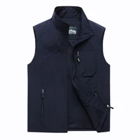large size m 7xl leisure vest for mens outdoor stand collar loose waistcoat quick dry hiking fishing sports sleeveless jackets
