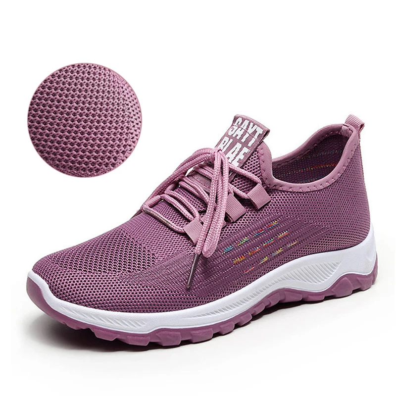 

Кроссовки женские сетчатые с вулканизированной подошвой, повседневная легкая вязаная обувь, плоская подошва, модные, весна 2021